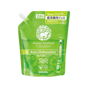 サラヤ ハッピーエレファント 食器洗い機用ジェル 詰替 800mL FC69943-イメージ1