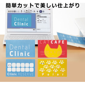 プラス いつものカード キリッと両面 名刺・表示 ホワイト 特厚口 A4 10シート FCK428A-MC-KH701/46-577-イメージ7