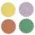 ユニファイン RetRollセパレートラベル 丸形 ラウンド4カラー C1-3232-イメージ1