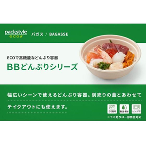 パックスタイル バガス容器 BBどんぶり 205×60Hラミ本体50枚 FC311SH-00653143-イメージ6