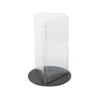 友屋 アクリル ターンメニュースタンド 三面(A4三つ折)58972-1 FC016LR-5759700