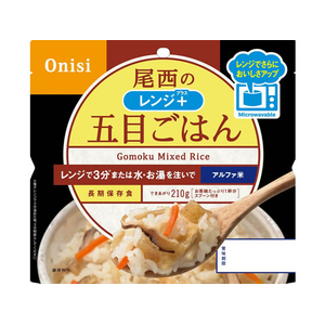 尾西食品 80g尾西のレンジ+(プラス)五目ごはん FCG135V-1023-イメージ1