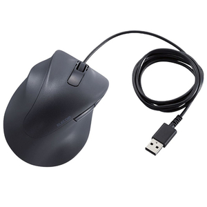 エレコム 静音 有線マウス EX-G 5ボタン Lサイズ(左手用) ブラック M-XGL31UBSKBK エレコム 静音 有線マウス EX-G 5ボタン Lサイズ(左手用) ブラック M-XGL31UBSKBK