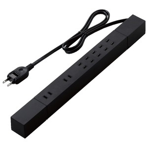 エレコム 可動式電源タップ(7個口・1m) ブラック T-KF02-2710BK エレコム 可動式電源タップ(7個口・1m) ブラック T-KF02-2710BK