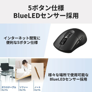 バッファロー 無線2．4GHz 静音 フルキーボード マウスセット 日本語 ブラック BSKBW340SBK-イメージ6