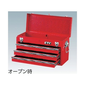 京都機械工具 チェスト(3段3引出し)ソリッドブラック ブラック520215300取付可(φ4mm､全長55mm以下) FC473CA-3738183-イメージ2