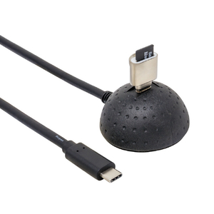 アイネックス 卓上型USB-C延長ケーブル 5Gbps マグネット内蔵 1m ブラック U31CC-MF10DSK-イメージ2