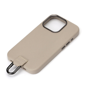 PGA iPhone 15 Pro用PUレザーケース グレー PG-23BPU02GY-イメージ1