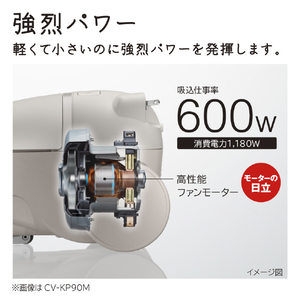 日立 紙パック式タービンブラシ かるパック ホワイト CV-KV70M W-イメージ5