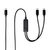 アイネックス USB-C二股充電ケーブル PD100W対応 1．2m ブラック UYC-CC12P10-イメージ1