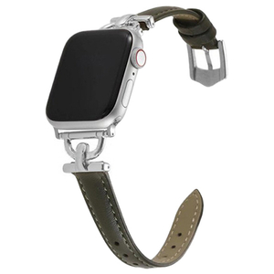 GAACAL Apple Watch Series1-9/SE1-2/ULTRA 2(42/44/45/49mm)用「レトロな近未来」異素材PUレザーバンド ミッドナイトグリーン W00167MGB-イメージ1