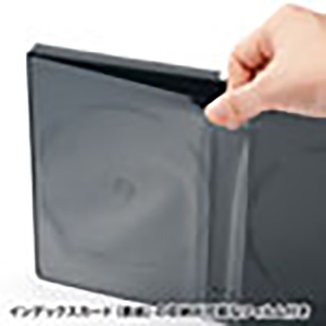 サンワサプライ DVDトールケース(10枚収納) ブラック DVD-TW10-01BKN-イメージ5