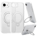 ラスタバナナ iPhone 16e用ZEROSAFE SHAFT MAGSAFE対応 360°回転スタンドケース フロストホワイト 8646IP5EZSFSWH