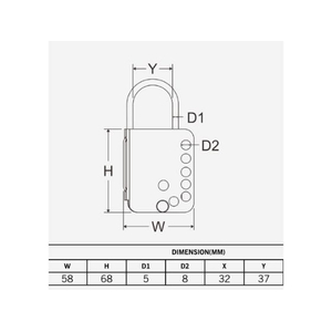 エスコ 58x110mm ロックアウトハスプ ステンレス製 FCB468P-EA983TB-6-イメージ4