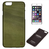 Man & Wood iPhone 6s/6用天然木ケース Green Tea ブラックフレーム I4478I6