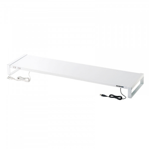 サンワサプライ 電源タップ+USBハブ付き机上ラック(W1000mm) ホワイト MR-LC206WN-イメージ1