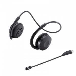サンワサプライ Bluetoothヘッドセット(両耳・外付けマイク付き) MM-BTSH63BK-イメージ1