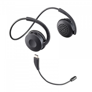 サンワサプライ Bluetoothヘッドセット(両耳・外付けマイク付き) MM-BTSH63BK-イメージ3