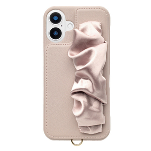 ユニケース iPhone 16 Plus用Classy Scrunchie Case ピンク UNI-CSIP24L-2CSPK-イメージ1