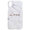 Happymori iPhone XS Max用ケース Marble love Bar ホワイト HM14478I65