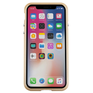 GAZE iPhone XR用ケース Aluminum Bumper Razor Fit ゴールド GZ13478I61-イメージ2
