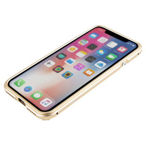 GAZE iPhone XR用ケース Aluminum Bumper Razor Fit ゴールド GZ13478I61-イメージ3