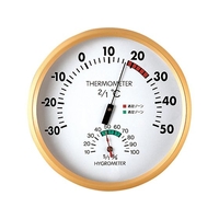 シンワ測定 AIR 温湿度計 F 丸型 15cm FCM7570-005333001