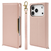 ラスタバナナ iPhone17 Pro用ILBE ハンドストラップ付き手帳ケース ピンク 9055IP5BBHSPK