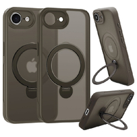 ラスタバナナ iPhone 16e用ZEROSAFE SHAFT MAGSAFE対応 360°回転スタンドケース フロストナチュラル 8648IP5EZSFSNL
