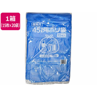 伊藤忠リーテイルリンク ポリゴミ袋(メタロセン配合) 青 45L 15枚×20袋 FCE481Y-GMBU-452