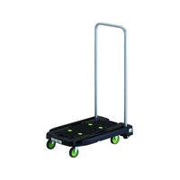 トラスコ中山 樹脂台車 アクロキャリー 600×390 ブラック FC677GY-8194949