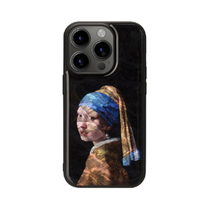 ikins iPhone 15 Pro用天然貝ケース 真珠の耳飾りの少女 I25479I15PR-イメージ1
