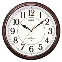 カシオ 電波掛時計 濃茶 IQ-1051NJ-5JF