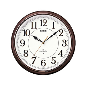 カシオ 電波掛時計 濃茶 IQ-1051NJ-5JF カシオ 電波掛時計 濃茶 IQ-1051NJ-5JF