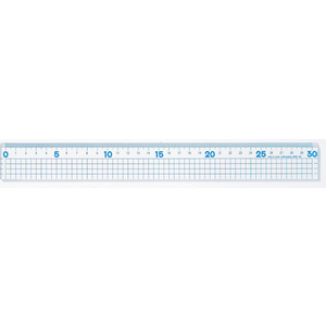 西敬 30cm方眼直線定規 青 FC55896-RHS-30BB-イメージ1