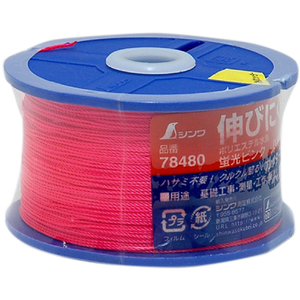シンワ測定 ポリエステル水糸 リール巻蛍光ピンク 太 ０．８ｍｍ ２７０ｍ シンワ ポリエステル水糸 78480-イメージ2