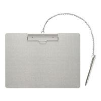 ナカキン アルミクリップボード ペン付 AS-A4S-P ヨコ FC958LC-1251700