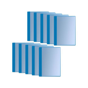 プラス プラス 通知表ファイル タテ入 6ポケット 10冊 ブルー/78761 FCP3035-78761/FL-190GD-イメージ1