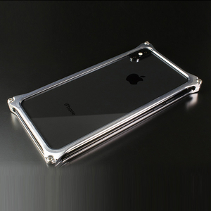 ギルドデザイン iPhone X用ソリッドバンパー シルバー GI-422S-イメージ2