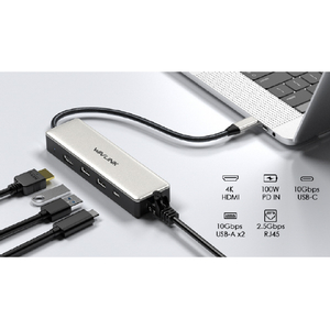 WAVLINK 2．5Gbps イーサネット 6-in-1 USB-C ハブ WL-UHP3414PRO-イメージ2