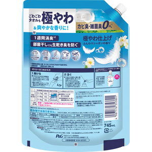 Ｐ＆Ｇ レノア超消臭 極やわ仕上げ ふんわりブロッサムの香り 詰替 特大 745mL FCJ308F-イメージ2