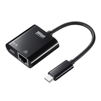 サンワサプライ USB3．2 TypeC-LAN変換アダプタ(PD対応) ブラック USB-CVLAN7BK