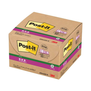 3M ポスト・イット ノート 再生紙 強粘着 75×75mm 4色 40冊 FC58682-6544SS-K-イメージ3