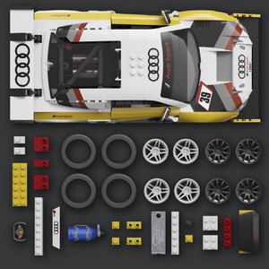 マテル JFT18 マテル ブリックショップ ホットウィール '15 アウディ R8 LMS R8 LMS HWBS15ｱｳﾃﾞｲR8LMS-イメージ5