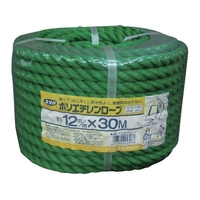 ユタカメイク ロープ PEカラーロープ万能パック 12×30m 緑 FC410GZ-8280862