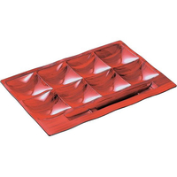 若泉漆器 「和」テイスト ビュッフェプレート 赤茶(刷毛目) FC879KY-0261020