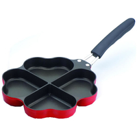 杉山金属 しあわせを呼ぶ 四葉のフライパン レッド FC69581-KS-2807