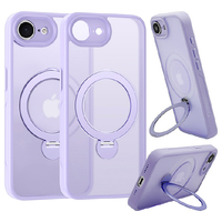 ラスタバナナ iPhone 16e用ZEROSAFE SHAFT MAGSAFE対応 360°回転スタンドケース フロストパープル 8650IP5EZSFSPU