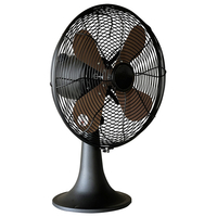 HERMOSA RF-0113BK 卓上扇風機 レトロファン テーブル ブラック