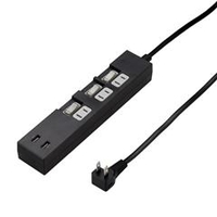 ヤザワ 個別スイッチ付USBタップ(3個口・2m) ブラック Y02KS532BK2U
